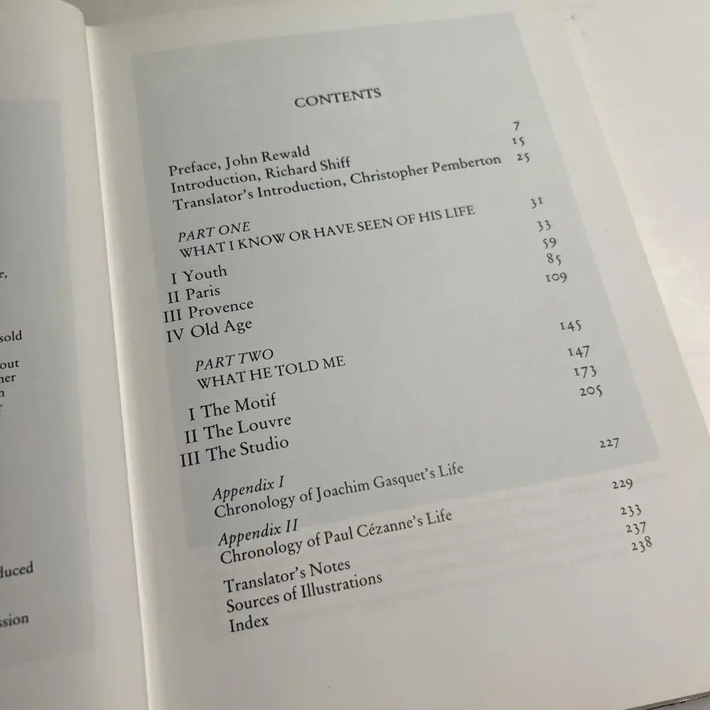 Christopher Pemberton JOACHIM GASQUET'S CEZANNE A Memoir 1st Edition 1991 HC DJ